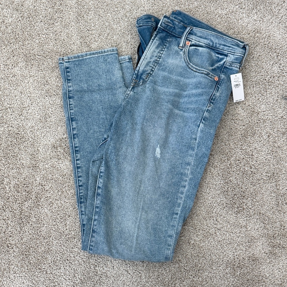 Light Blue High-Rise Women's Jeans - 12 Tall